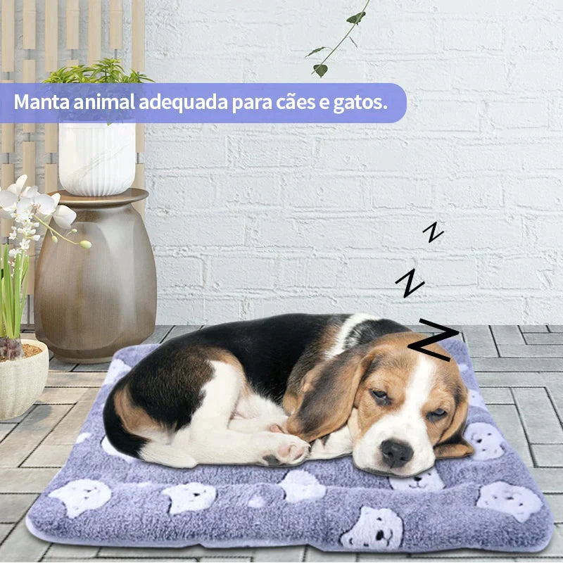 Cobertor peludo - serve como caminha para seu pet - Omegaexpress