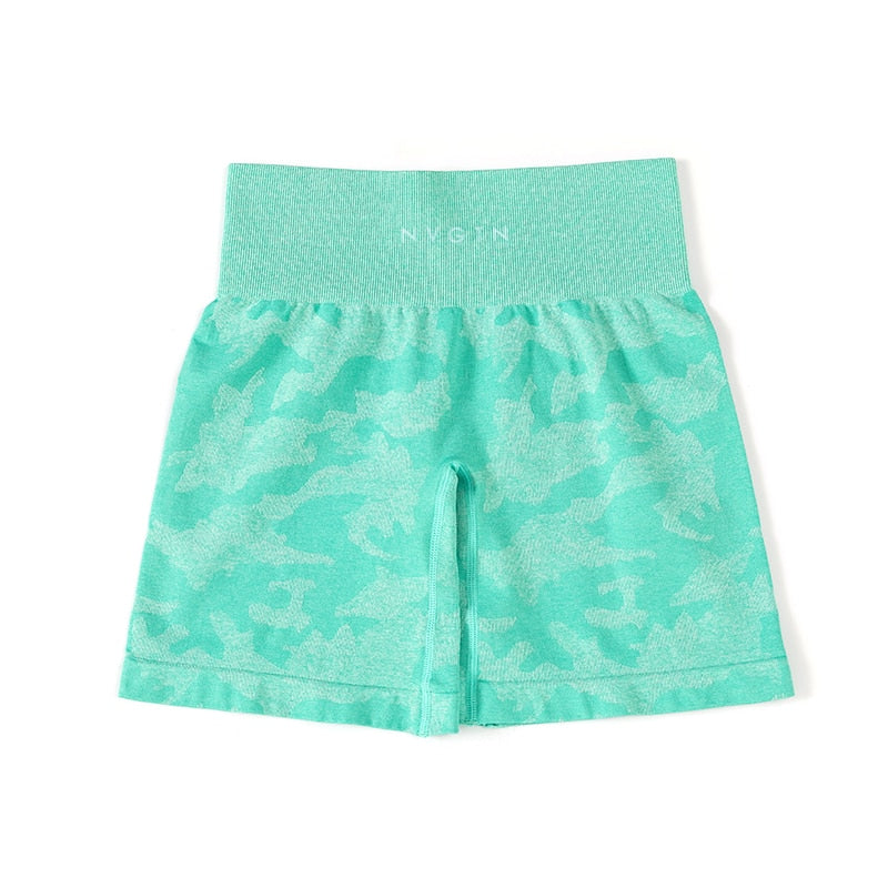 Shorts sem costura camuflado - Omegaexpress